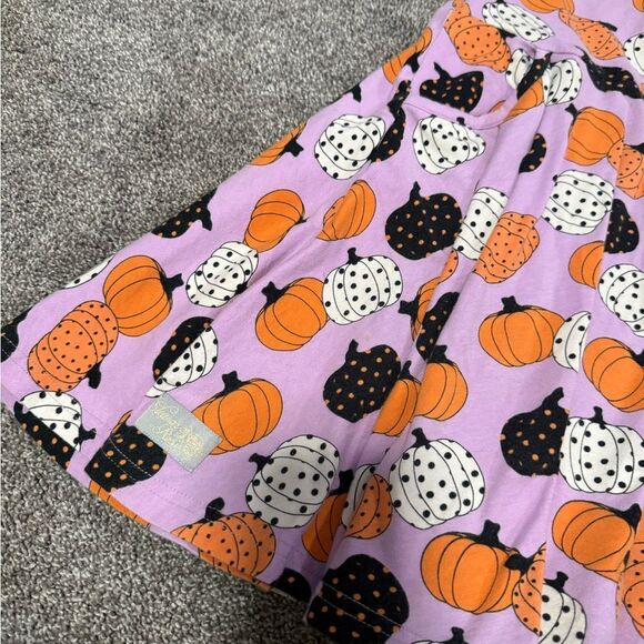 Eleanor Rose Purple Pumpkin Print Twirl Dress Sz 6 - Picture 5 of 6